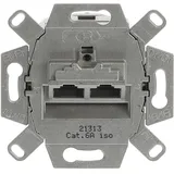 Busch-Jaeger 0218/12-101 RJ45, Cat. 6a iso, geschirmt 2 Steckbuchsen, 8/8-polig 2CKA000230A0411