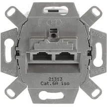 Busch-Jaeger 0218/12-101 RJ45, Cat. 6a iso, geschirmt 2 Steckbuchsen, 8/8-polig 2CKA000230A0411