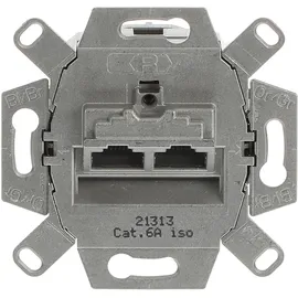 Busch-Jaeger 0218/12-101 RJ45, Cat. 6a iso, geschirmt 2 Steckbuchsen, 8/8-polig 2CKA000230A0411