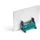 Durable Laptop Ständer Vertical Effect, aus 60% recyceltem PET-Filz, Laptop Halter mit Handy/Tablet Ablage Petrol/dunkelgrün, 508032