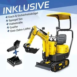 BAMATO Minibagger MIB-600 inkl. Zubehörset