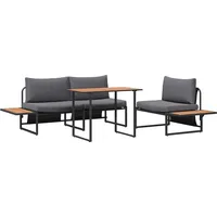 VidaXL Garten Essgruppe 3 pcs Anthrazit Stahl