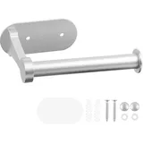 Toilettenpapierhalter Selbstklebend, Toilettenpapierhalter Ohne Bohren, Rollenhalter, Klorollenhalter, Klopapierhalter, Küchenrollenhalter, für Bad, Toilette, Küche, Ohne Bohren oder Bohrbar (Silber)