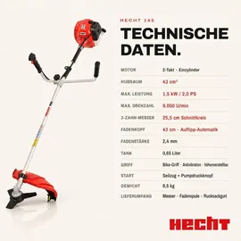 Hecht 145 Freischneider Benzin 42,0 cm