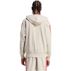 adidas 3 Stripes French Terry Herren Zip-Hoodie (Hellgrau M)