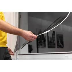 Schellenberg Fliegengitter-Magnetrahmen mit Fiberglasgewebe, Set, Anthrazit, 130 x 150 cm