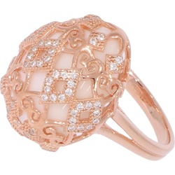 Faberge, Ring, Ring „mit weißem Achat“, (52, 925 Silber)