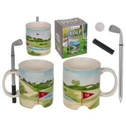 6 Stück Out of the Blue Kaffeebecher Golfplatz m.Kuli 4029811440993 Out of the Blue