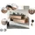 Fackelmann Waschbeckenunterschrank rechts Vita 128,5cmx 50 cmx 46 cm Oak/Schwarz