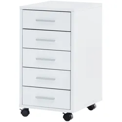 KADIMA DESIGN Schubladenschrank ITTER Holz: 5 Schubladen, Rollen, melaminharzbeschichtet