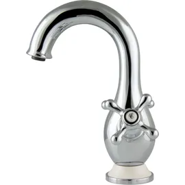PaulGurkes Waschtischarmatur Nostalgie Landhausstil Wasserhahn Zweigriffmischer