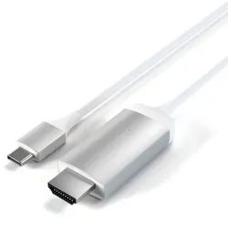 Satechi Type-C zu 4K HDMI Kabel silver