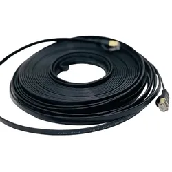 Vago-Tools CAT7 Patchkabel Netzwerkkabel schwarz 10m flach
