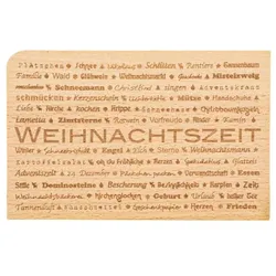 Holzpost Postkarte Weihnachtszeit