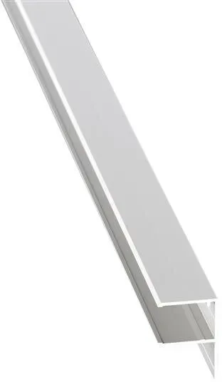 Alu-U-Profil 16mm mit Tropfnase Befestigungslasche quer silber eloxiert