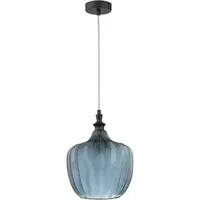 Nova Luce Loni 1-flg. E27 30 cm rund blau, schwarz