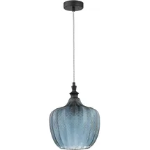 Nova Luce Loni 1-flg. E27 30 cm rund blau, schwarz