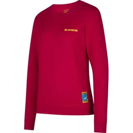 La Sportiva Climbing on the Moon Sweatshirt Fucsia/Giallo XS