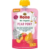 Holle Bio Pouchy Pear Pony, Birne, Pfirsich & Himbeere mit Dinkel ab 8 Monaten,