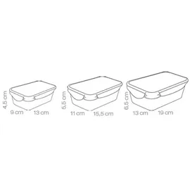 Tescoma JGO 3 CONTENEDORES RECT 0,2-0,4-1,0L FRESHBOX