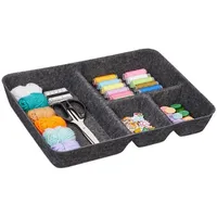 Relaxdays Schubladen Organizer Filz Anthrazit