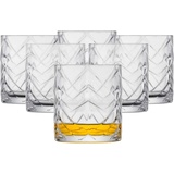 Schott Zwiesel Whiskyglas Fascination (6er-Set), Tumbler für Whisky mit Karo-Schliff, spülmaschinenfeste Kristallgläser (Art.-Nr. 121667)