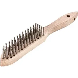 Lessmann Handbürste L.290mm 0,35mm Stahldraht Besatz-L.140mm 5-reihig