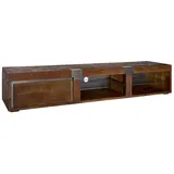 Massivmoebel24 TV-Board Mango 205x48x39 braun lackiert Amsterdam #03 | 2 Jahre Gewährleistung | mind. 14 Tage Rückgaberecht - Braun