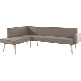 exxpo - sofa fashion Lungo 158 x 84 x 239 cm Webstoff langer Schenkel rechts grau/melange