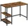 VASAGLE Schreibtisch braun rechteckig, 4-Fuß-Gestell schwarz 100,0 x 50,0 cm
