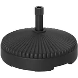 Outsunny Sonnenschirmständer Kunststoff, Rund Schirmhalter Schwarz