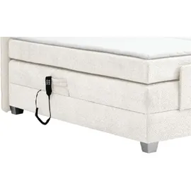 Inter Boxspringbett Bern 200x200 cm mit Motor weiß Coral 70 - Weiß