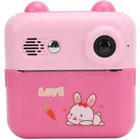 Kinder-Sofortbildkamera, 50 MP 1080P-Sofortbildkamera, 16-facher Digitalzoom, Tragbare Sofortbildkamera mit 2,4-Zoll-HD-IPS-Augenpflegebildschirm für Kleinkinder, Mädchen (Rosa)