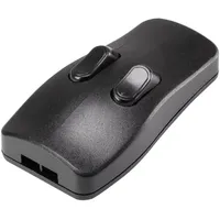 TRU Components Schnurschalter Schwarz 2 x Aus/Ein 2 A
