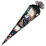 ROTH Motivschultüte 85 cm, Dampflok Folie, Glitzerborte