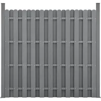 [neu.holz] WPC Gartenzaun 180 x 180 cm grau