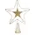COM-FOUR Deko Stern Weihnachten - Weihnachtsdekoration Stern aus Metall - Aufsteller Weihnachtsstern mit Glitzer und Paillette - Goldfarbene Weihnachtsbaumspitze (goldfarben/24cm)