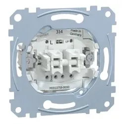 Merten MEG3755-0000 Rollladentaster-Einsatz, 1-polig, 10 A, AC 250 V, Steckklemmen MEG37550000