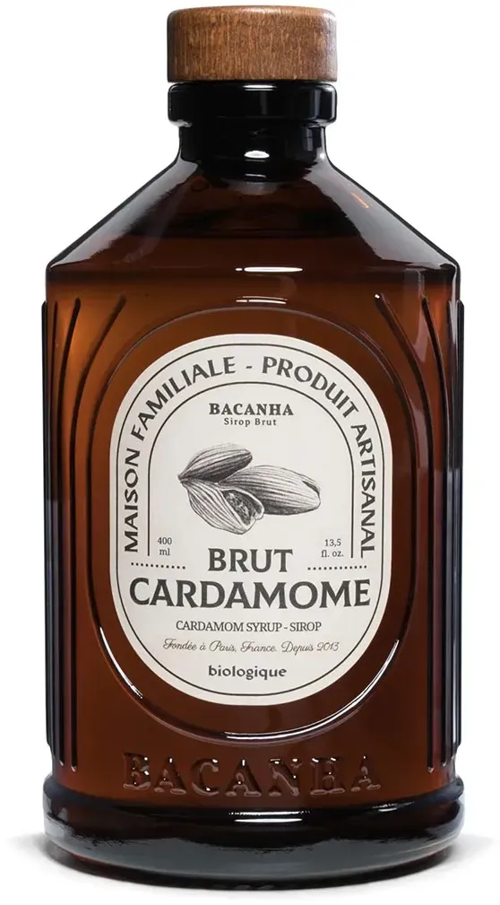 Bacanha Sirop Brut de Cardamome Bio 400ml – Bio-Kardamom-Sirup mit Bio-Rohrzucker