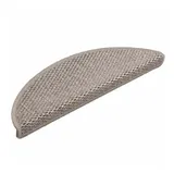vidaXL Stufenmatten Selbstklebend Sisal-Optik 30Stk. 56x17x3cm Silbern
