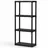 Artplast Kunststoffregal 133 x 60 x 30 cm Schwarz
