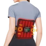 Multifunktionale Rotlicht-Massagematte mit Digitalanzeige, Controller, LED-Rotlichttherapie mit Vibration, kabellose Heiz-Vibrationsmatte mit