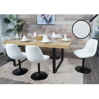 MCW 6er-Set Esszimmerstuhl MCW-A60, Küchenstuhl Stuhl Drehstuhl, Stahl MVG