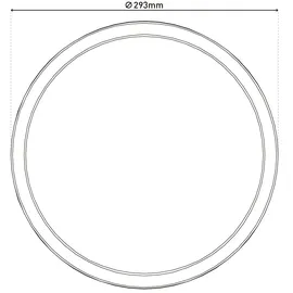 NÄVE Leuchten Deckenleuchte LED RGB Backlight Fernbedienung IP44 D 29,3 cm