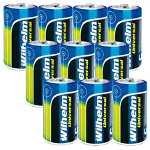 Wilhelm 10 x Wilhelm Universal Baby Alkaline Batterien C LR14 1,5V