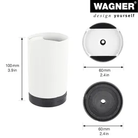 Wagner Möbelbein/Systemrohr TENO - Ø 60 x 100 mm, individuell kombinierbar, Stahl, weiß, Tragkraft 50 kg - 12361701