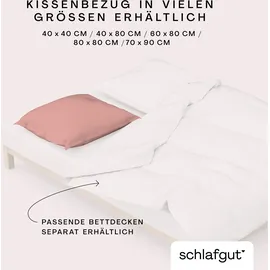 schlafgut Kissenbezug Woven Satin 80 x 80 cm Lila