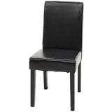 MCW Esszimmerstuhl, Schwarz, Schwarz, Leder, 43x90x56 cm, Esszimmer, Stühle, Esszimmerstühle, Vierfußstühle