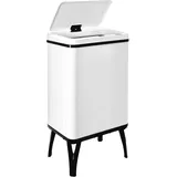 Wellhome WELL HOME & DECORACIÓN Intelligenter Mülleimer mit automatischem Öffnen oder manuellem Kontakt, 40 l, 35,5 x 26 x 71,5 cm, weiß.