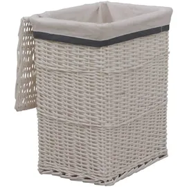 vidaXL Wäschekorb Weiß Weide
